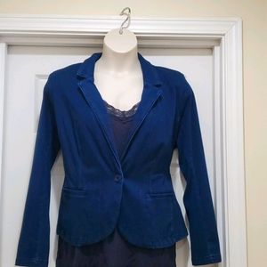 Lane Bryant Stretch Denim Blazer Sz 18